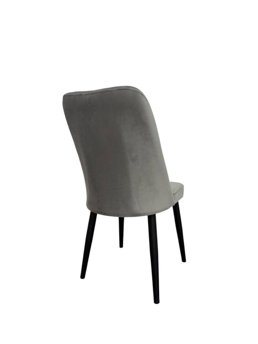 DINING CHAIR AURORA LIGHT GREY LEGS/BLACK
