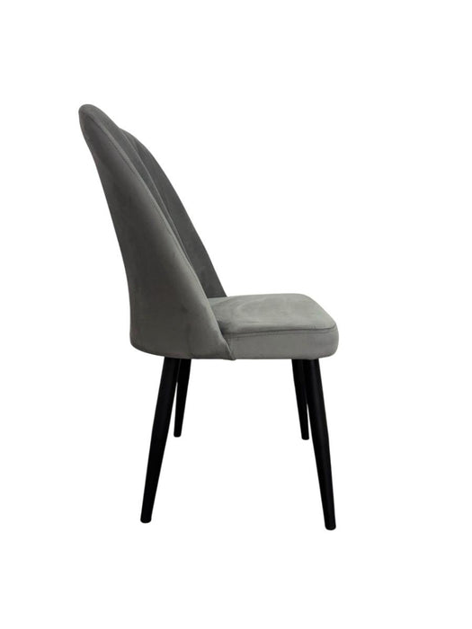 DINING CHAIR AURORA LIGHT GREY LEGS/BLACK