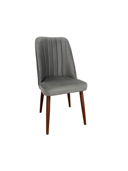 DINING CHAIR AURORA LIGHT GREY LEGS/BROWN