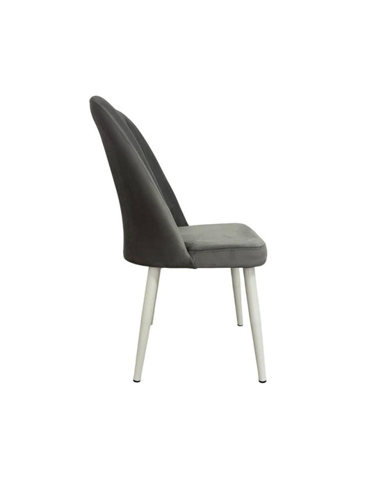 DINING CHAIR AURORA LIGHT GREY LEGS/WHITE