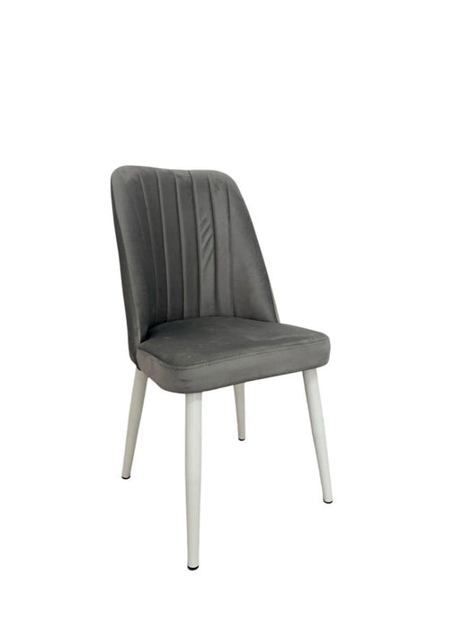 DINING CHAIR AURORA LIGHT GREY LEGS/WHITE