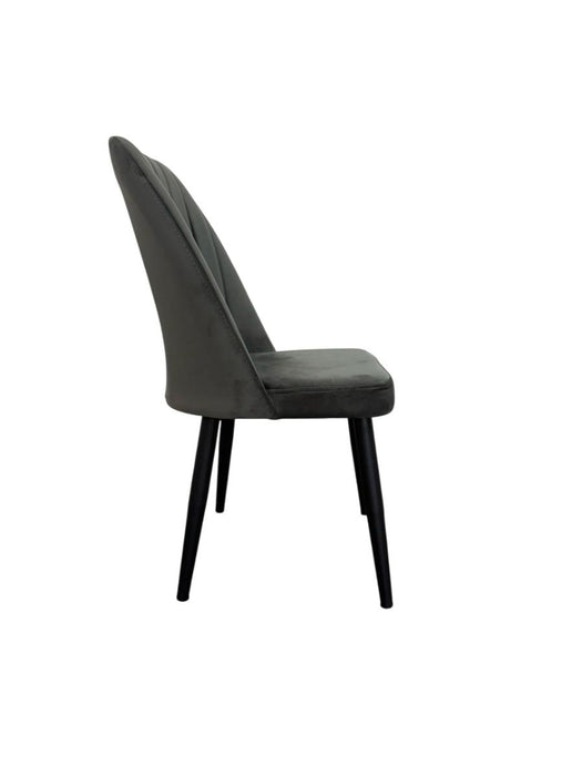 DINING CHAIR AURORA DARK GREY LEG/SKIN