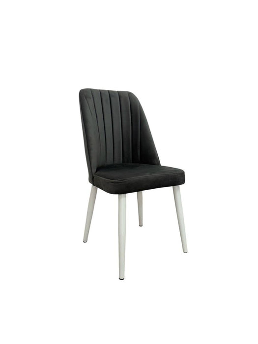 DINING CHAIR AURORA DARK GREY LEG/WHITE