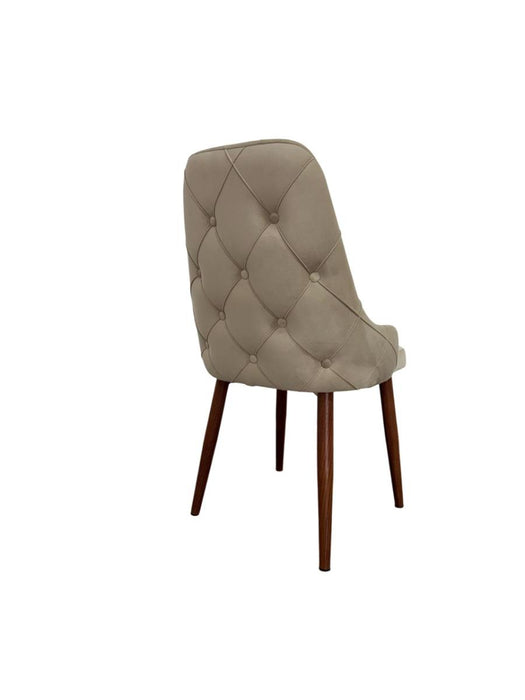 DINING CHAIR VESTA CHAMPAGNE LEG/BROWN