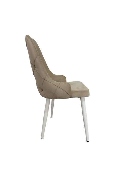 DINING CHAIR VESTA CHAMPAGNE LEG/WHITE