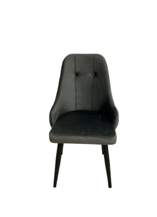 DINING CHAIR VESTA DARK GREY LEG/BLACK