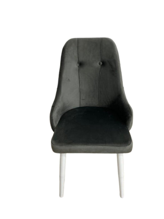 DINING CHAIR VESTA DARK GREY LEG/WHITE