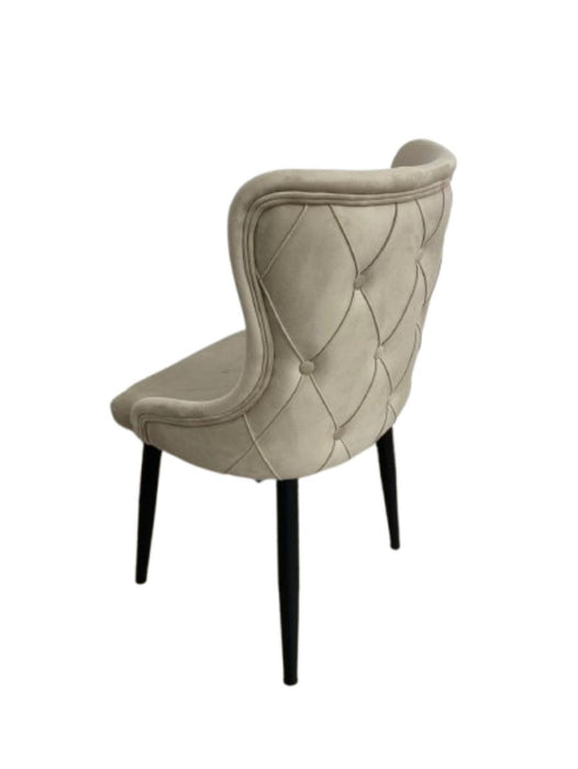 DINING CHAIR ORION CHAMPAGNE LEG/BLACK