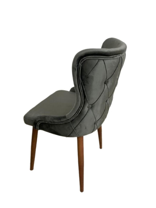 DINING CHAIR ORION DARK GREY LEG/BROWN