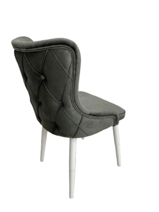 DINING CHAIR ORION DARK GREY LEG/WHITE