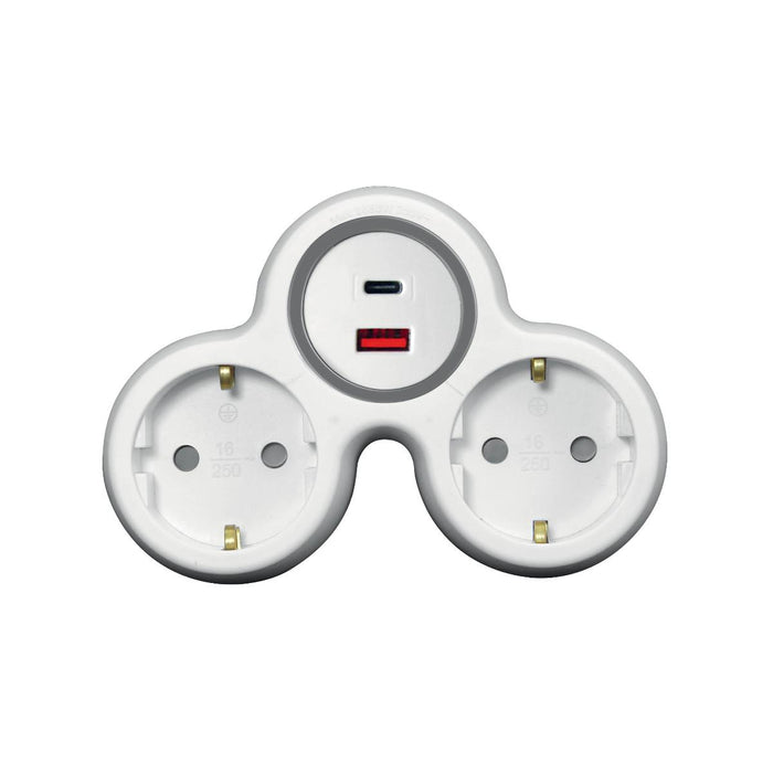 ADAPTER FOR CONTACT USB A+C 2SHUKO COMMEL