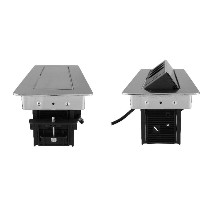 POP-UP BOX 3SHUKO/2USBA+C STAINLESS STEEL COMMEL