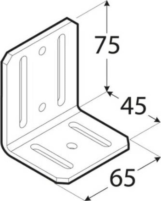 ADJUSTABLE PLATE KR3 75X45X65 ZINC