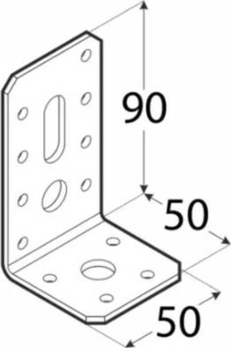 ADJUSTABLE PLATE KR5 90X50X50 ZINC