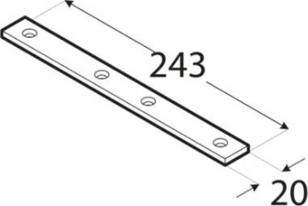 NARROW PLATE LW6 243X20 ZINC