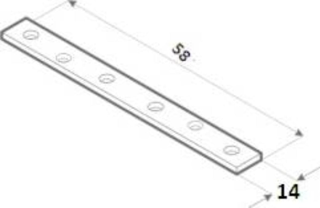 NARROW PLATE LW60 58X14X1.5 ZINC