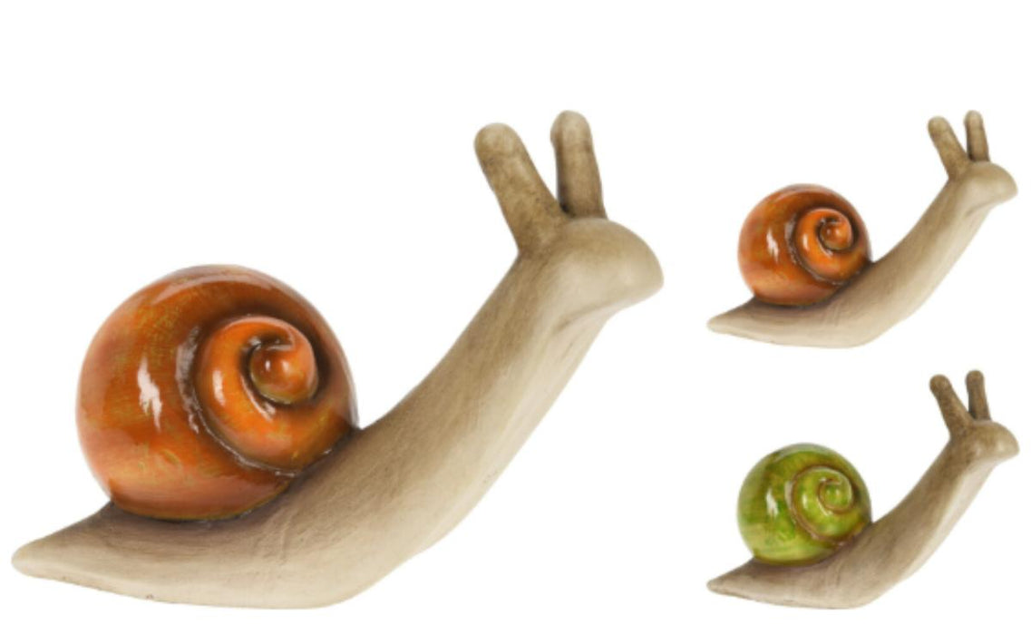 GARDEN FIGURE SNAIL 30X12X22CM