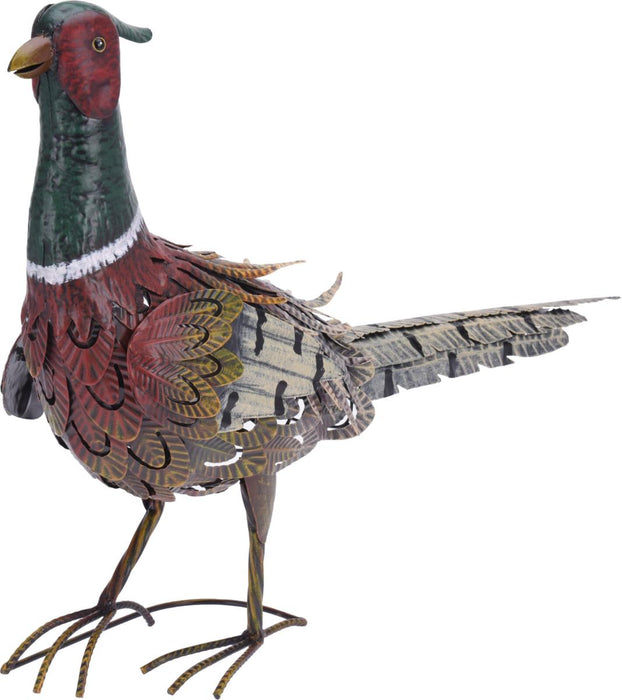 FIGURE PHEASANT METAL 58X20X40CM