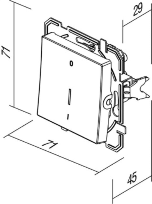 DOUBLE-POLE SWITCH 16A TITAN LOGIQ TEM