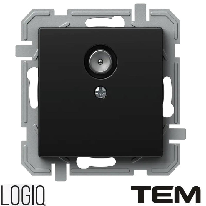 TV SOCKET END 0DB BLACK LOGIQ TEM