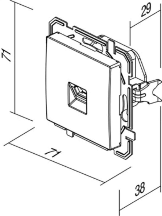 SOCKET RJ45 UTP CAT.5E WHITE LOGIQ TEM