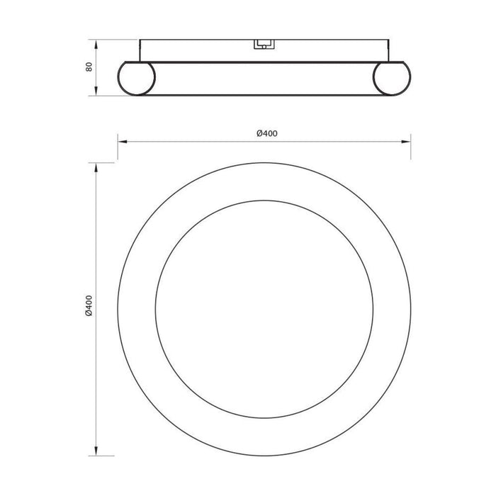 LED CEILING LIGHT 45W 3000-6000K 4742LM 40CM WHITE DU VIVALUX CHELSEA