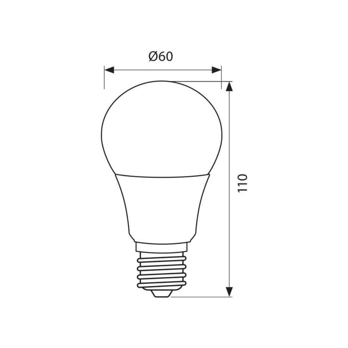 LED BULB E27 9W 6400K 806LM A60 VIVALUX