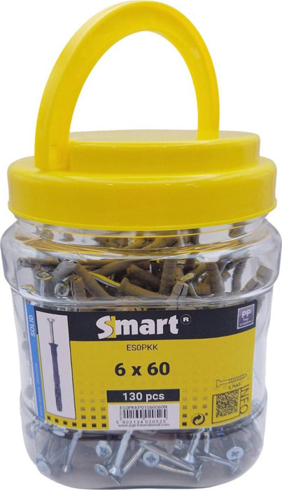 NAIL DOWEL WITH HIDDEN COLLAR 6X60 130PCS