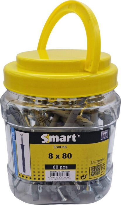 NAIL DOWEL WITH HIDDEN COLLAR 8X80 60PCS