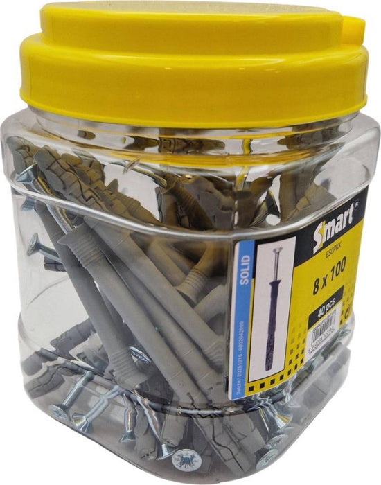 NAIL DOWEL WITH HIDDEN COLLAR 8X100 40PCS