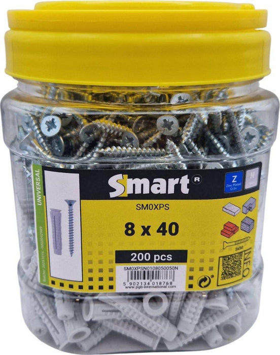 DOWEL SET WITH SCREW 8X40/5X50 200PCS