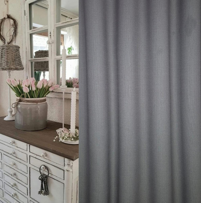 CURTAIN DENSE DARK GREY 300CM