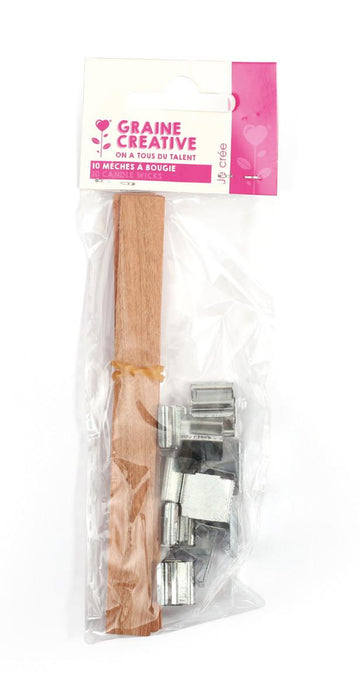 CANDLE WICKS 10PCS WITH METAL POST.13MM
