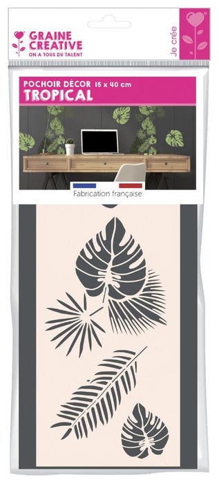 DECORATIVE TEMPLATE 15/40CM TROPICAL