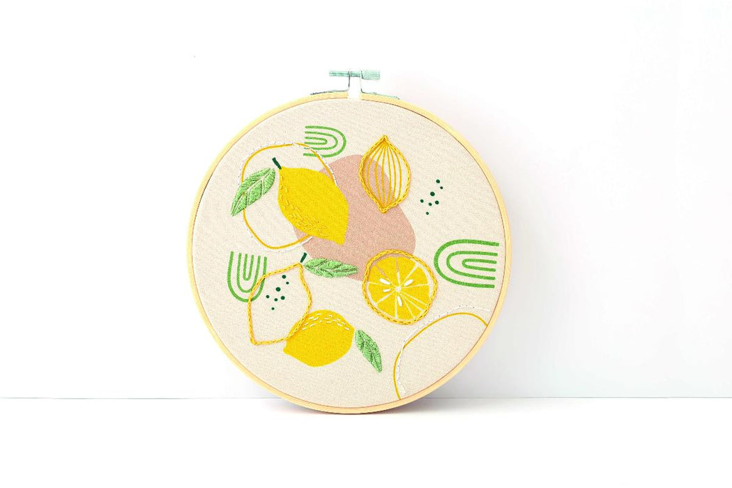 EMBROIDERY KIT D20CM LEMONS