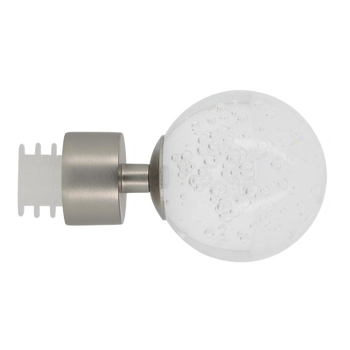 PLASTIC END CAP F28 BALL CHROME MATTE