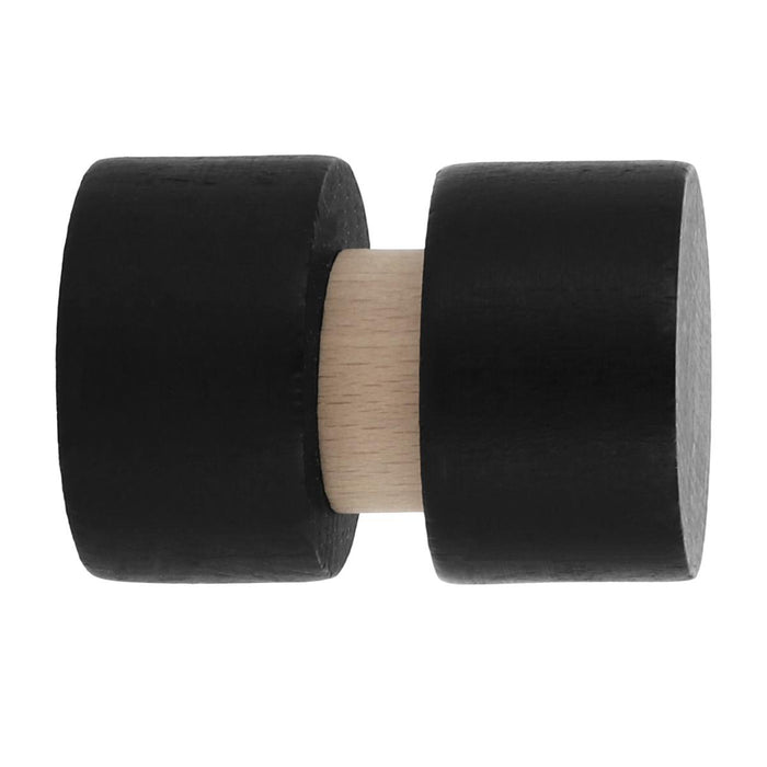 CYLINDER END CAP WOOD/METAL F28 BLACK