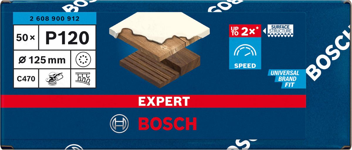 BOSCH SANDING PAD 125MM P120 C470 EXPERT