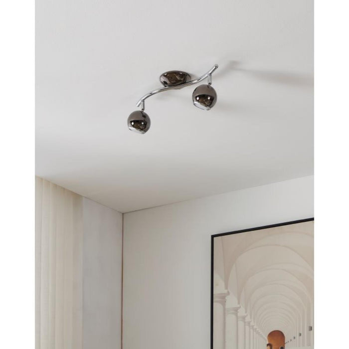 SPOT BIMEDA 2XGU10 3W BLACK/XROM EGLO BIMEDA