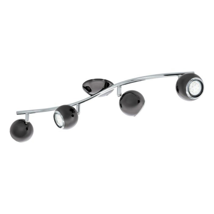 SPOT LED 4XGU10 3W BLACK/XROM EGLO BIMEDA