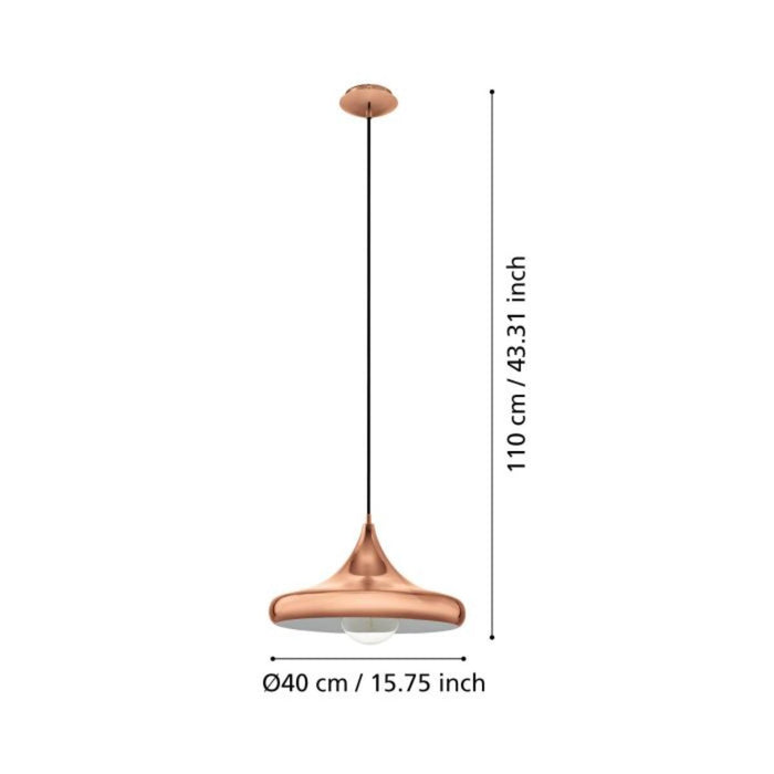 CORRETO PENDULUM 1X27 Ф400MM COPPER