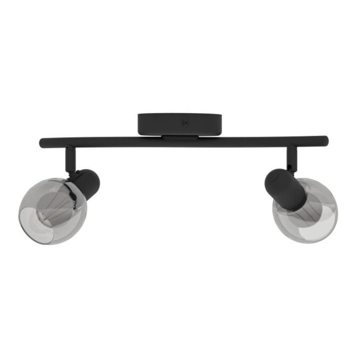 SPOT 2XE14 BLACK EGLO POLLICA
