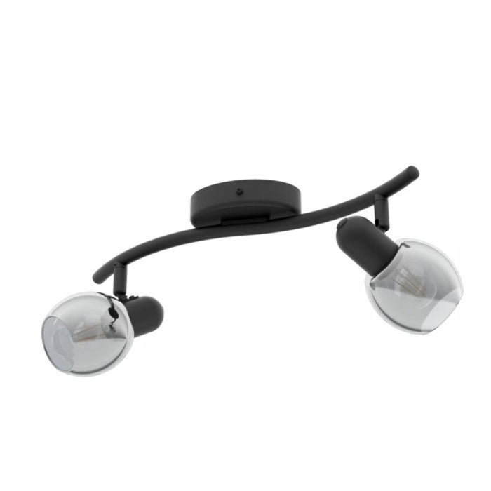 SPOT 2XE14 BLACK EGLO POLLICA