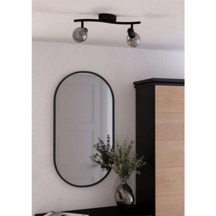 SPOT 2XE14 BLACK EGLO POLLICA