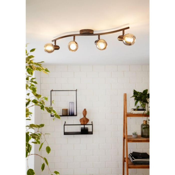 SPOT 4XE14 BLACK EGLO POLLICA