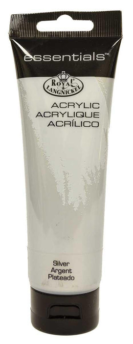 ACRYLIC PAINT 120ML ESSENTIALS SILVER