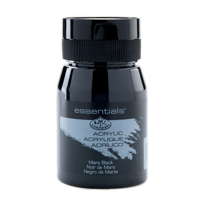 ACRYLIC PAINT 500ML ESSENTIAL BLACK