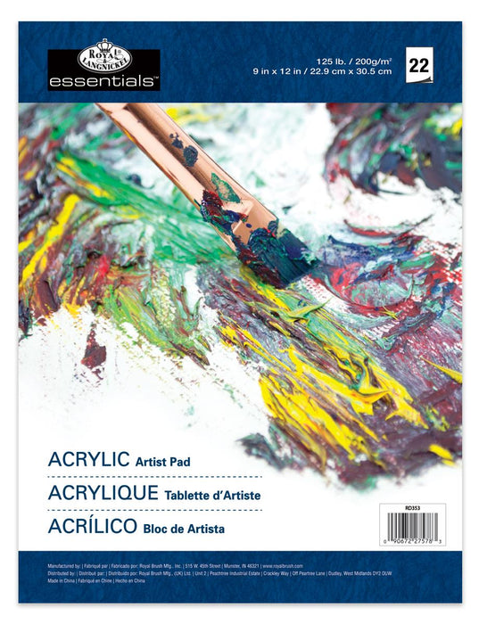 SKETCHBOOK FOR ACRYLIC PAINTS 22.9/30.5 22 SHEETS