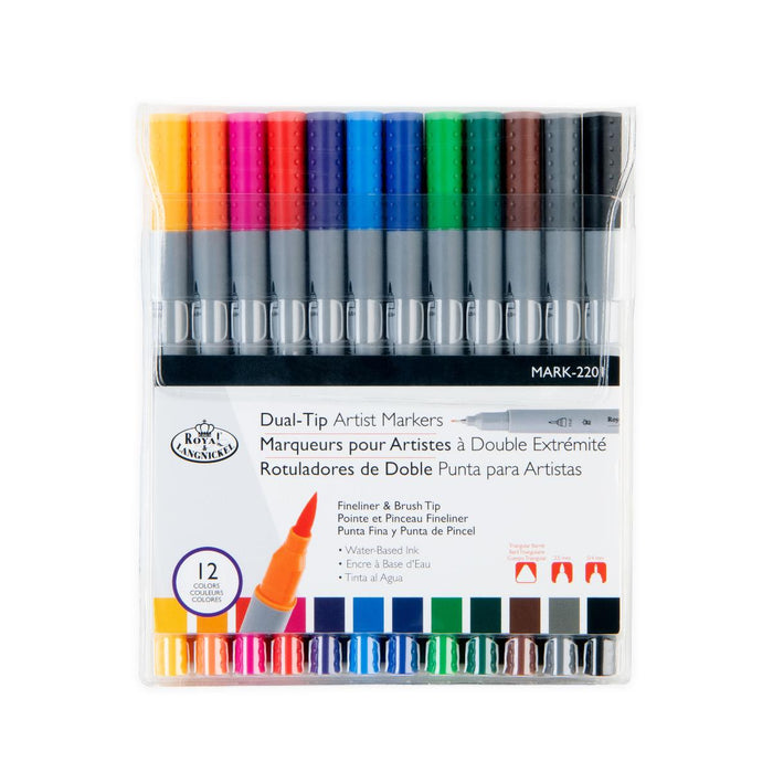 ARTIST MARKERS 12PCS DOUBLE TIP