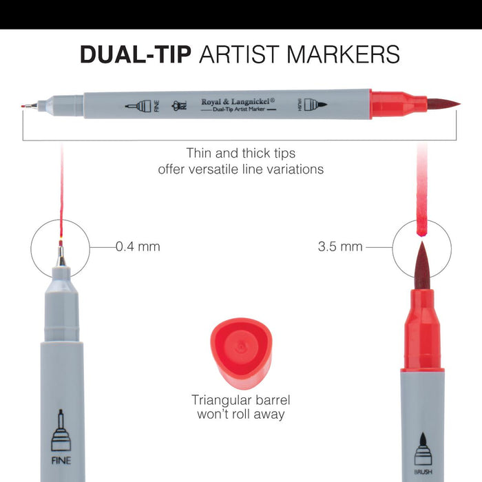 ARTIST MARKERS 24PCS DUAL TIP